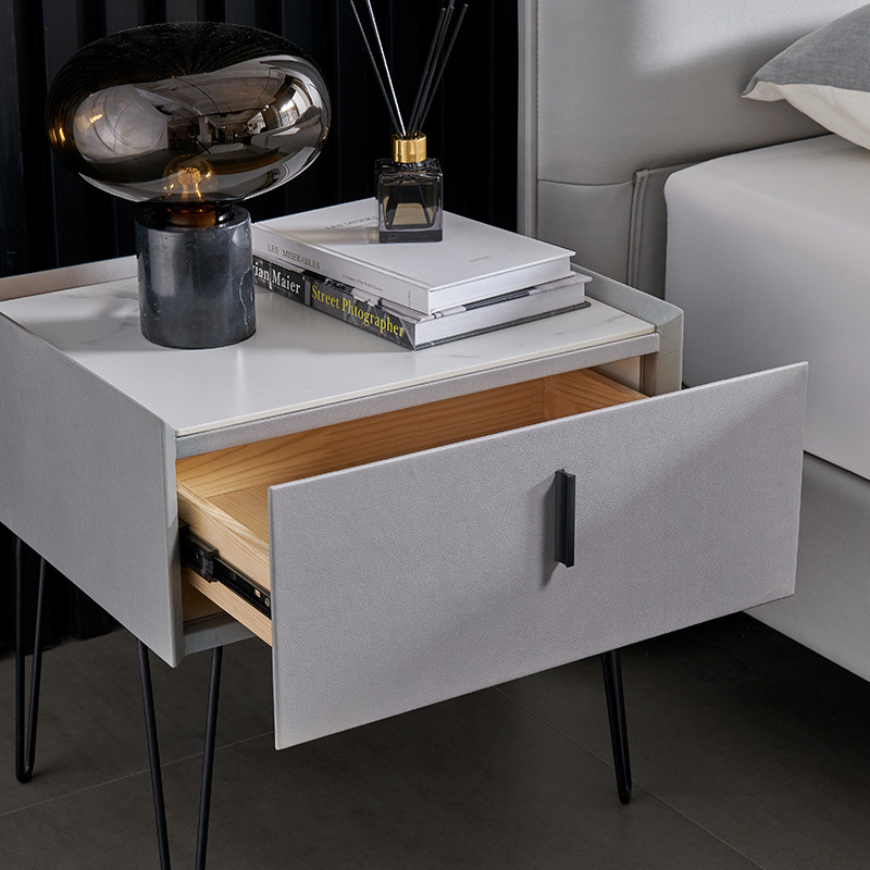 芝华仕cheers芝华仕头等舱现代极简岩板床头柜家用百搭卧室收纳储物柜