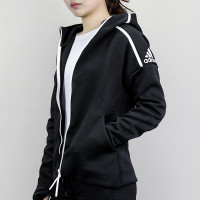 Adidas阿迪达斯女装2018秋季时尚新款ZNE运动夹克针织连帽外套DM5024