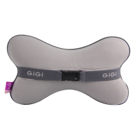 吉吉(GiGi)汽车头枕 G-1063太空记忆棉骨头枕 车用颈枕 头靠枕灰色