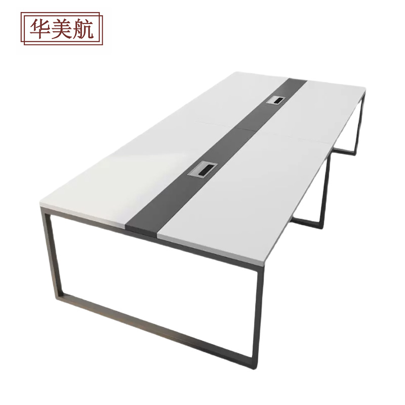 华美航 会议桌 2.4*1.2*0.75m张高清大图