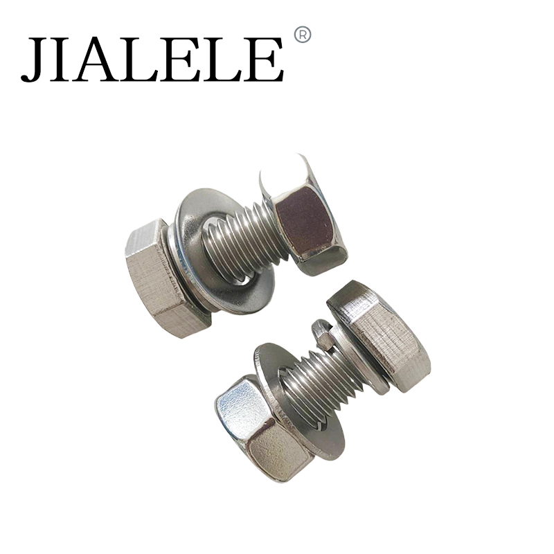 JIALELE 不锈钢螺丝穿钉带帽组合件(M12*85)强度6.8 4个/套高清大图