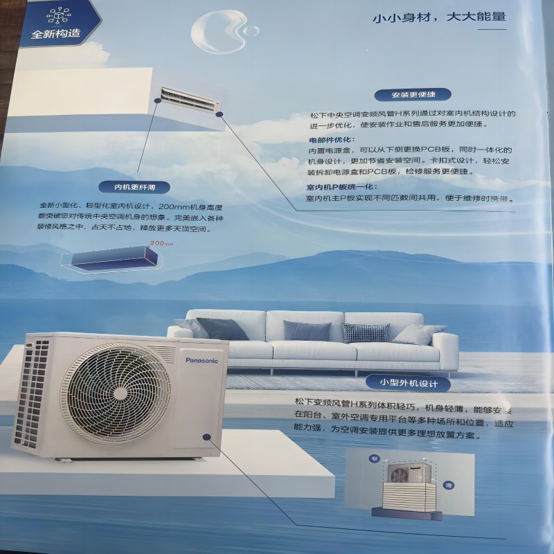松下中央空调风管机CS-E18DOAH1BW/CU-E18BH1W 一级能效