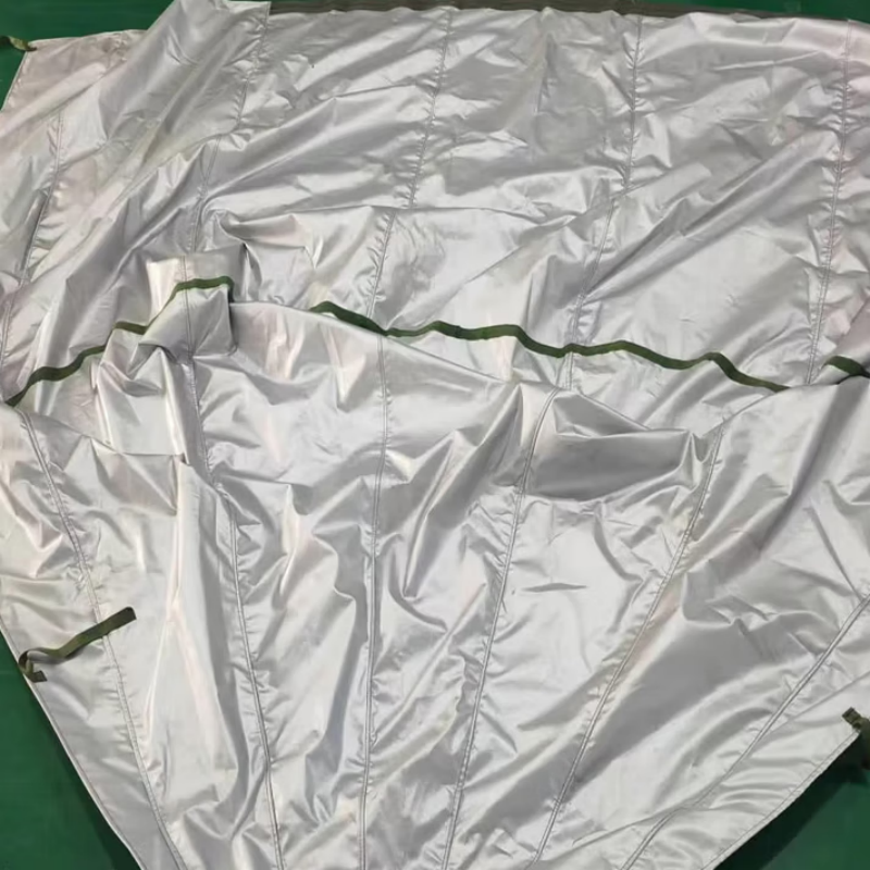 淼圳机务16座舱雷达风挡后机身四部件遮阳罩防晒防水防雨涂银布高清大图