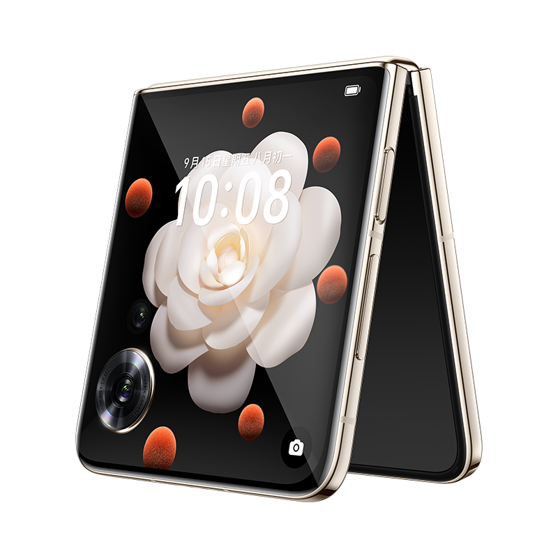 荣耀Magic V Flip 12GB+256GB 香槟粉 5G智能手机 折叠屏手机 4.0英寸大外屏+6.8英寸内屏 单反级写真相机 青海湖电池 5G AI 拍照高清大图