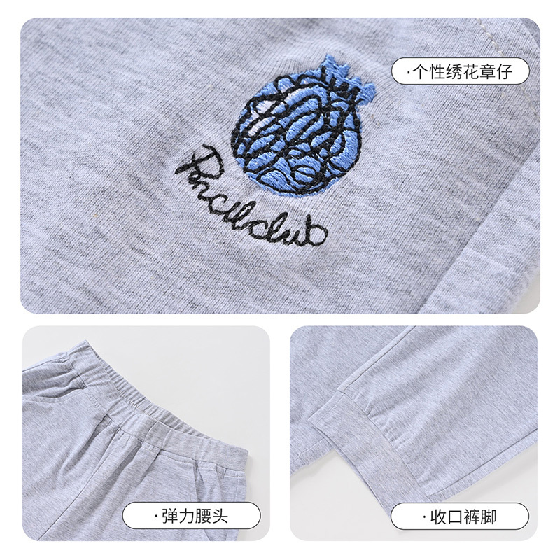 铅笔俱乐部童装女童弹力裤2022夏装新款儿童七分裤中大童百搭裤子
