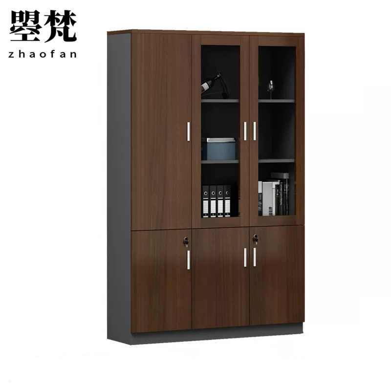 曌梵木质文件柜3门台高清大图