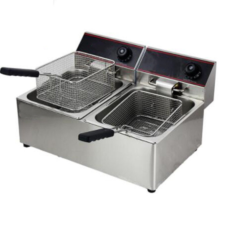 丰 甲 双缸电炸炉fj-639双缸双筛电炸炉