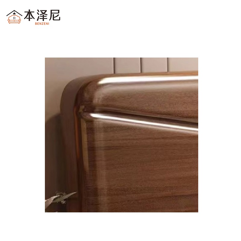 本泽尼 实木床 床 HTZ-XM120 1200*2000mm 张高清大图