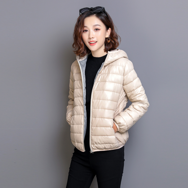 棉衣女士2020年新款冬季轻薄羽绒棉服韩版宽松学生短款小棉袄外套 儿童黑色 M