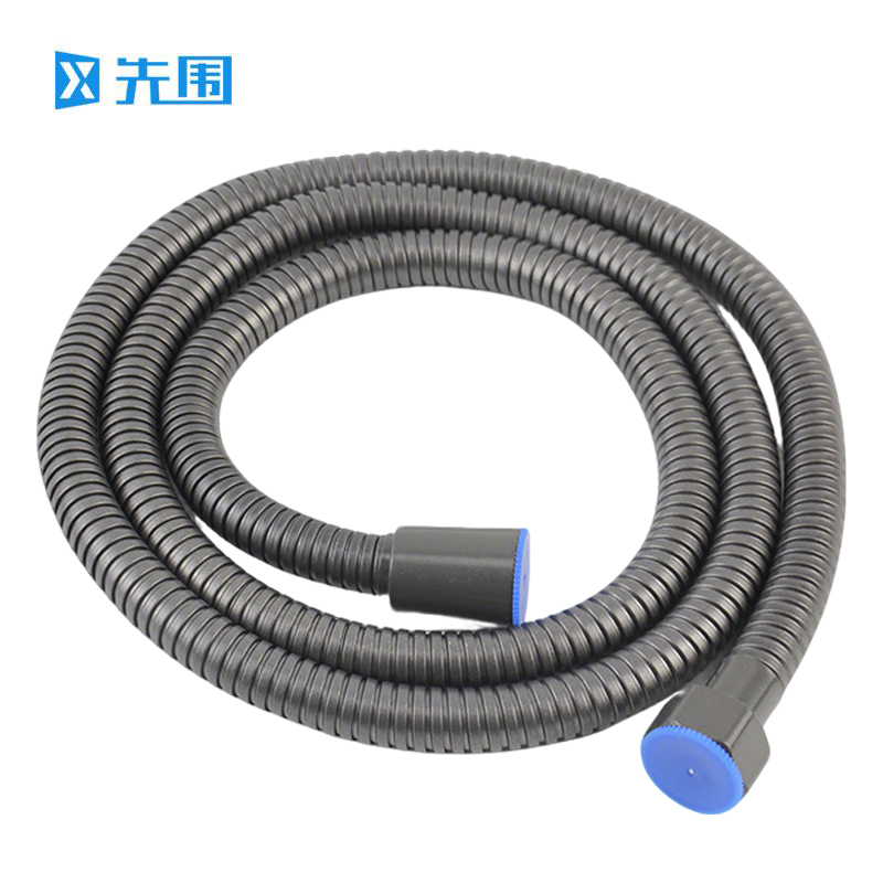 先围 不锈钢软管淋浴管 1.5m-双铜灰 根