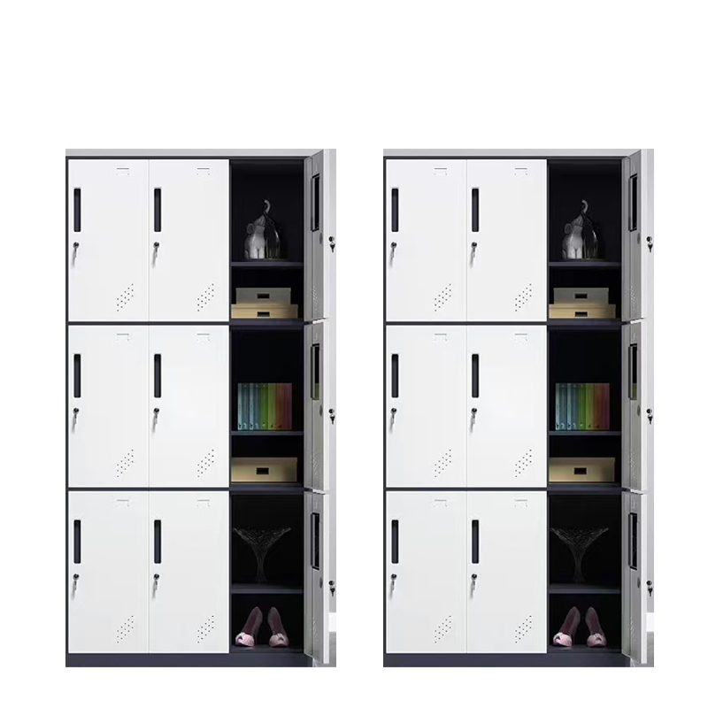佳美良品 灰白套色九门更衣柜 B021/台高清大图