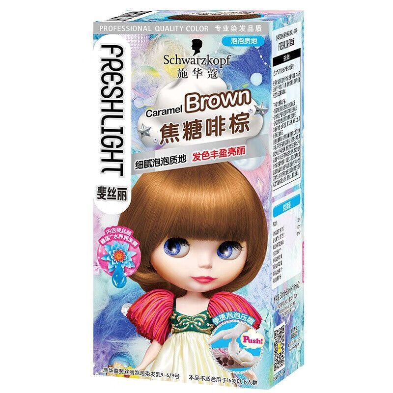 施华蔻斐丝丽泡泡染发乳9-6/9号焦糖啡棕