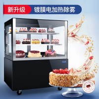 银都直角台式商用蛋糕柜冷藏展示柜烘培店西点保鲜柜风冷落地柜 圆弧前移门落地式0.9米(二门)WDG096DY