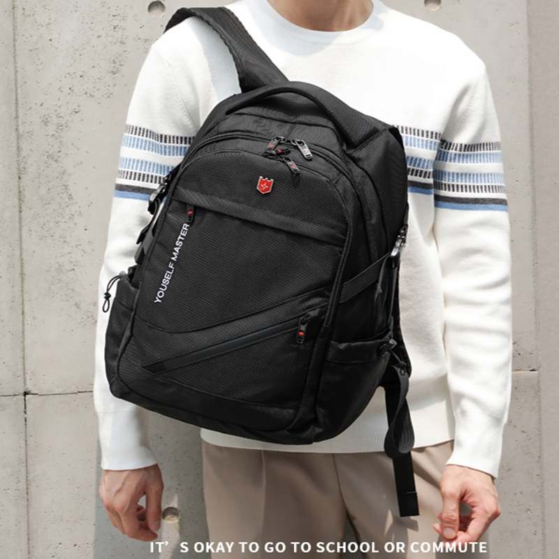 闪电客双肩包男士大容量商务旅行包电脑背包登山包初中高中大学生书包