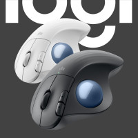 罗技(Logitech G)ERGO M575无线轨迹球蓝牙鼠标人体工学Mac笔记本电脑电池款办公家用珍珠白(升级轻音)