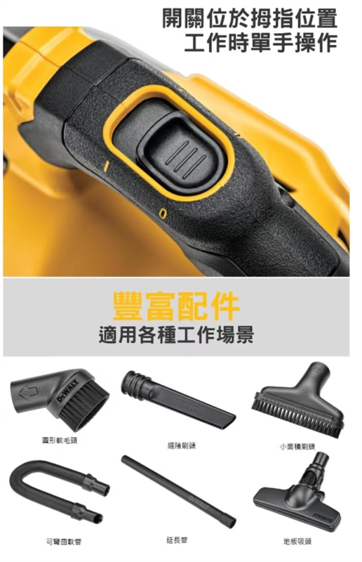 得伟20V无刷电机手持吸尘器DCV501-6X1套高清大图