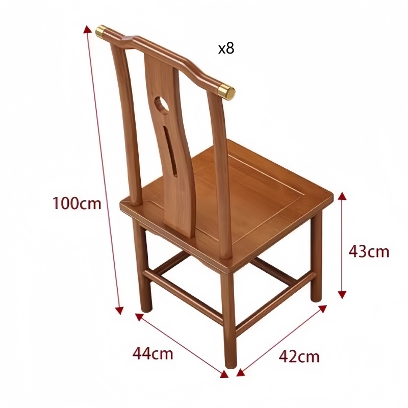 豫龙都 实木餐桌 一桌八椅 套高清大图