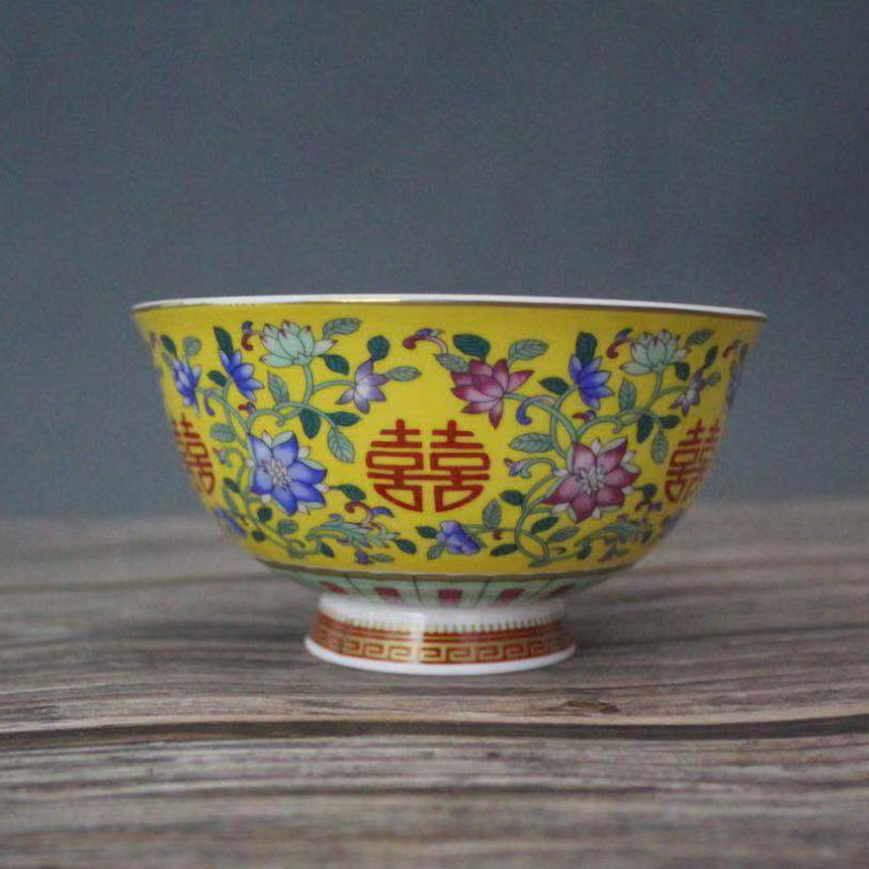清乾隆地粉彩花龙纹碗仿古花纹瓷器家居装饰摆件古董古玩收藏_174