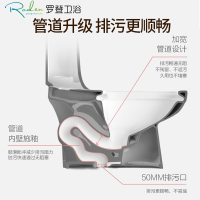 Roden罗登 地排喷射喷施虹吸式冲抽水马桶 大冲力自洁釉面马桶 缓降盖板 节水防臭马桶 家用普通陶瓷马桶 连体式坐便器