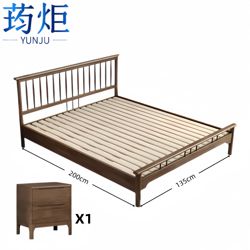 荺炬单人床1.2m+1柜组高清大图