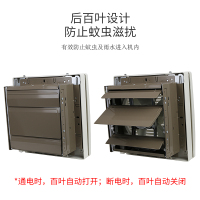 松下(Panasonic)进排式双向换气扇壁用厨房卫生间大风量墙壁方孔排气扇抽风扇进气扇百叶窗12寸/FV-30VRL2