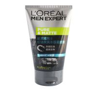 欧莱雅男士洗面奶控油炭爽冰感洁面乳膏100ml 薄荷清爽学生护肤品 冰感洁面(单瓶)