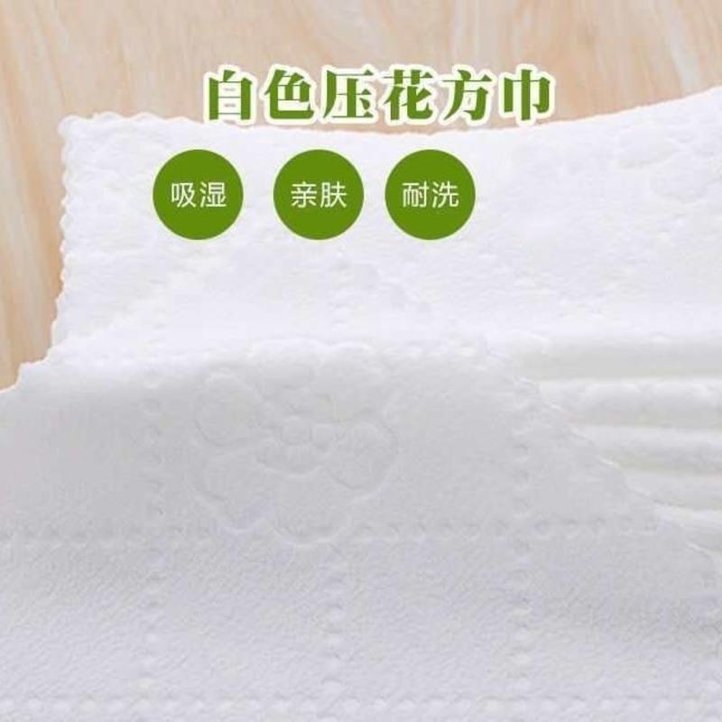 20条装吸水毛巾白色小方巾家用清洁布厨房抹布洗碗巾幼儿园擦手巾 5条装