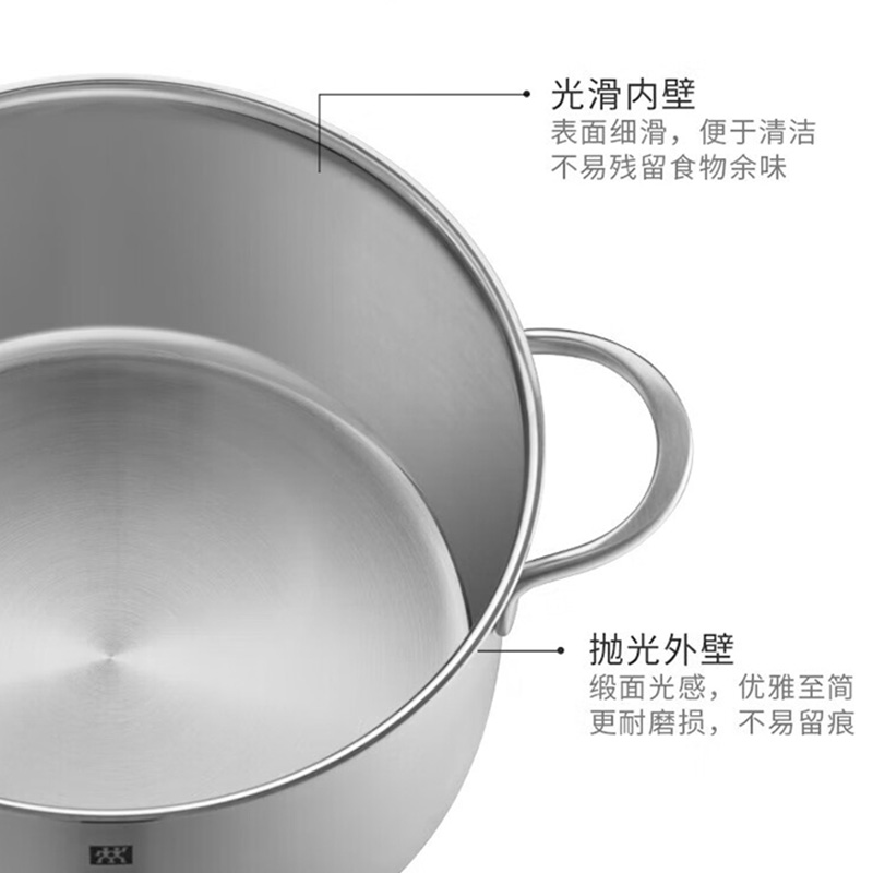 双立人汤锅套装2件套不锈钢大容量双层汤锅蒸笼1027301高清大图