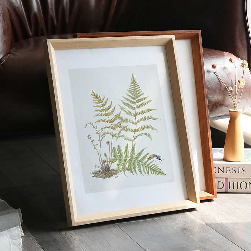 书法裱框拼图海报摆台相框定制a4 斜边咖啡色 32寸挂墙[可放60*80cm]