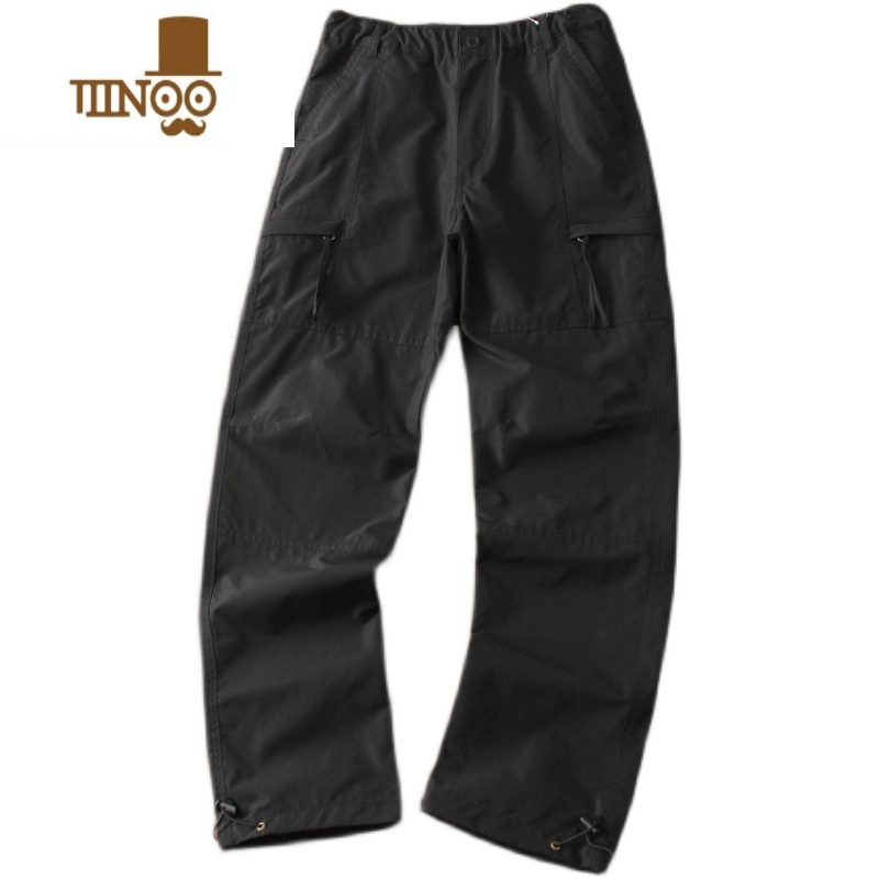 YANXU2023春款大码科技户外防风防水！男士工装多口袋直筒休闲长裤潮流高清大图