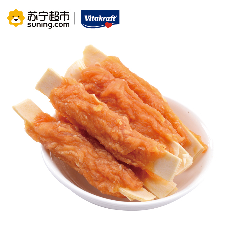 Vitakraft 犬用鸡肉鳕鱼卷狗零食宠物零食80g