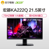 宏碁(Acer)电竞显示器21.5英寸75Hz刷新VA面板FreeSync窄边框全高清爱眼不闪屏(双HDMI自带音箱)畅玩吃鸡KA222Q