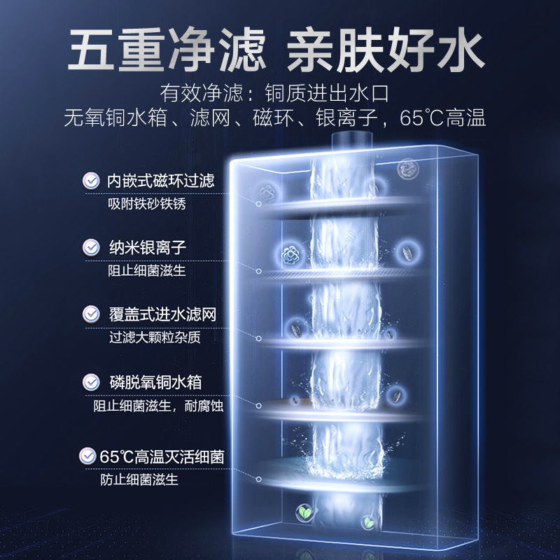希尔史密斯燃气热水器天然气 煤气 液化气四重防冻16升恒温强排即热式热水器防燃气泄漏保护多档变升低水压启动零冷水