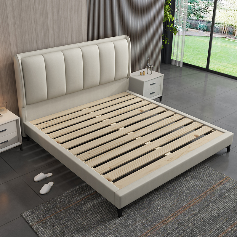 百冠环球床主卧双人床美式轻奢软包婚床简约现代榻榻米布艺床真皮床