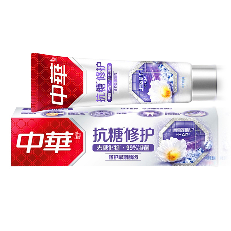 中华 抗糖修护牙釉质牙膏 冰清雪莲味 130g