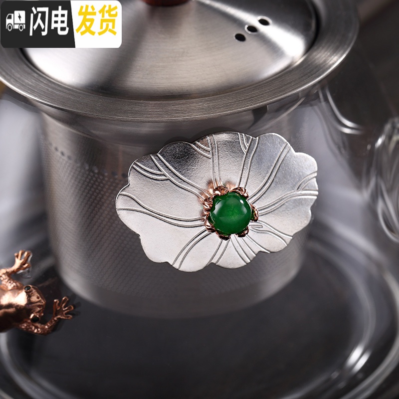 三维工匠镶银耐热玻璃茶壶加厚可高温单壶可加热煮茶器家用功夫茶具泡茶壶 小西施壶(镶银)高清大图
