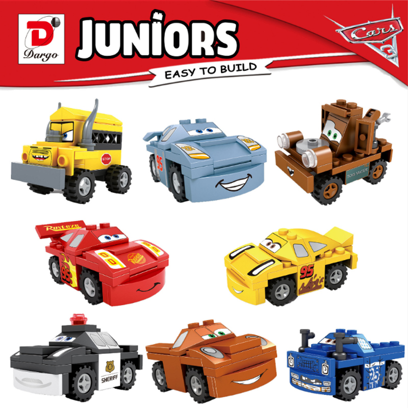 兼容乐高积木汽车总动员3闪电麦昆板牙7赛车4拼装玩具5男孩子6岁8视频