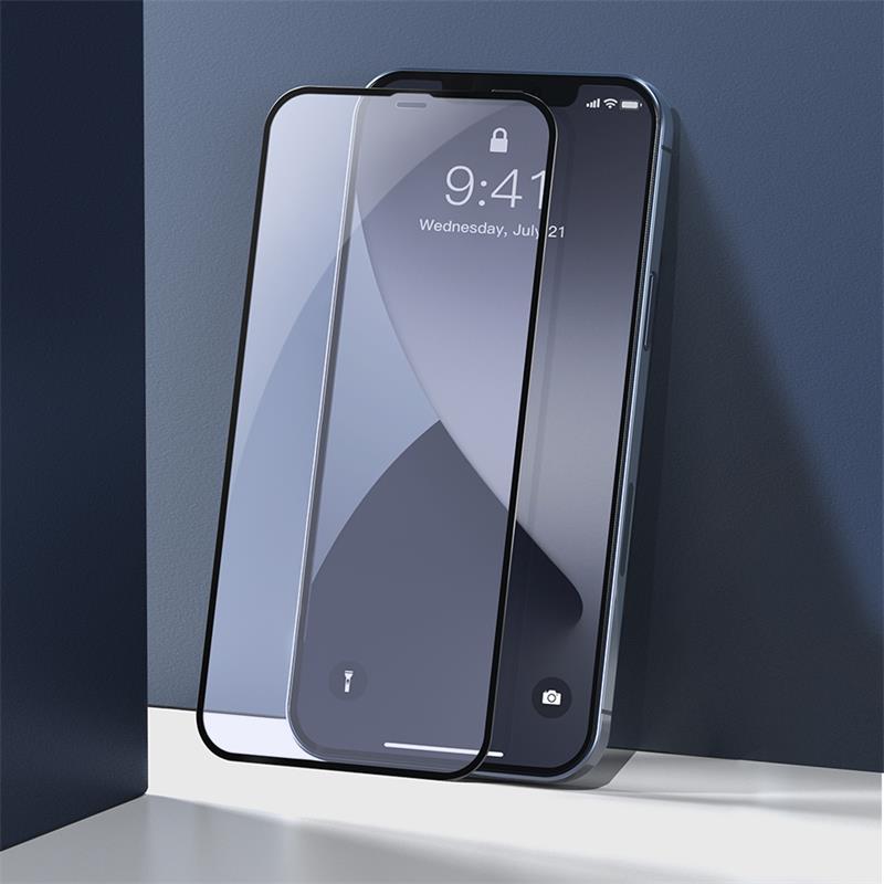 倍思0.23mm全屏曲面防蓝光钢化膜For iP6.1/Pro6.1寸2020款两片装苹果iPhone12/12pro