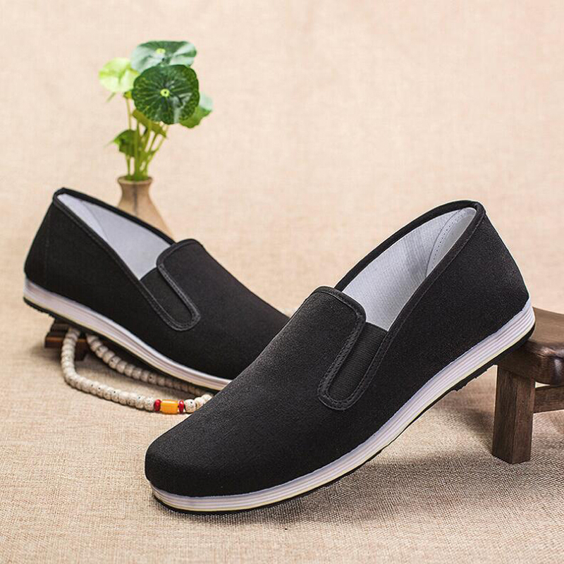 传统老北京布鞋一脚蹬懒人休闲男士牛筋底低帮wz1001相口