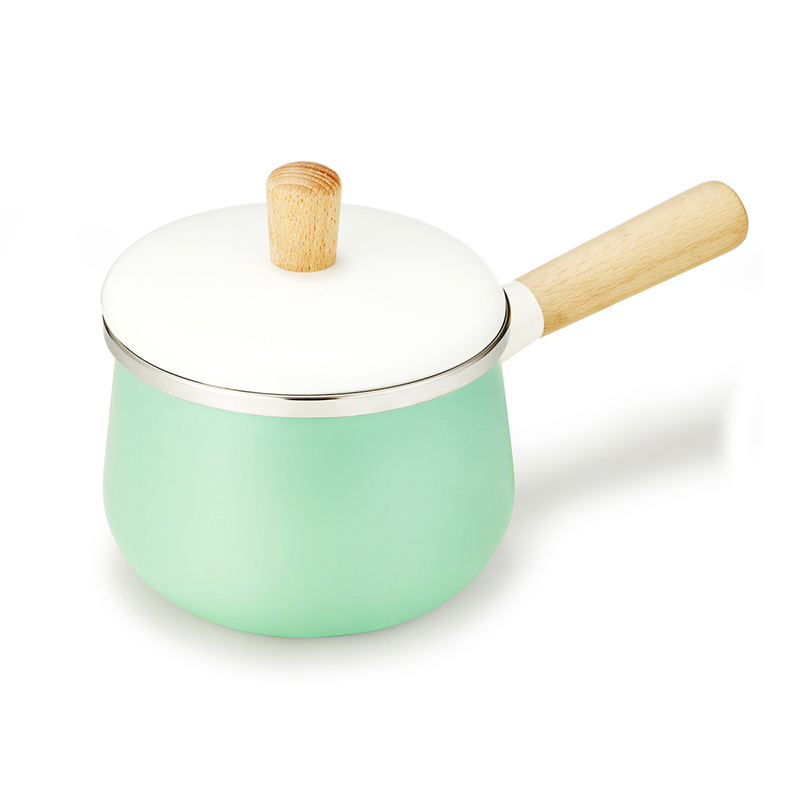 珐琅小牛奶锅搪瓷陶瓷双耳汤锅烘焙精灵不粘锅宝宝辅食婴儿小锅热奶锅