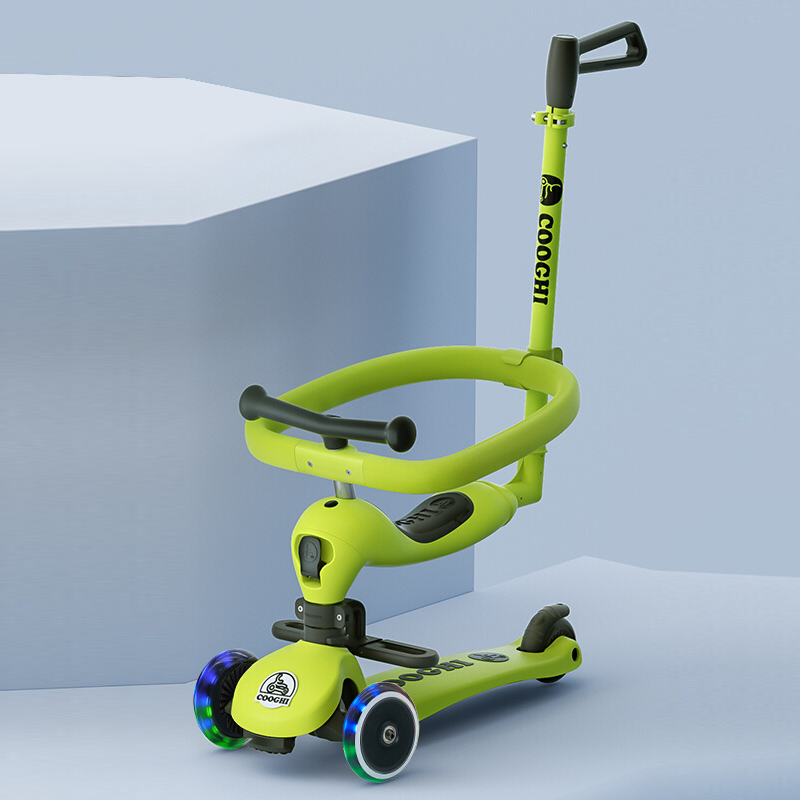酷骑cooghi四合一儿童滑板车1岁男女童可坐可骑琦滑26酷奇v4学步滑车