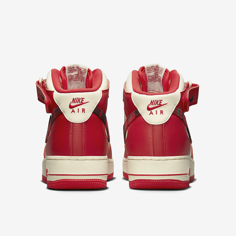 耐克男鞋air force 1 mid 红白中帮空军一号 运动板鞋dv0792-101