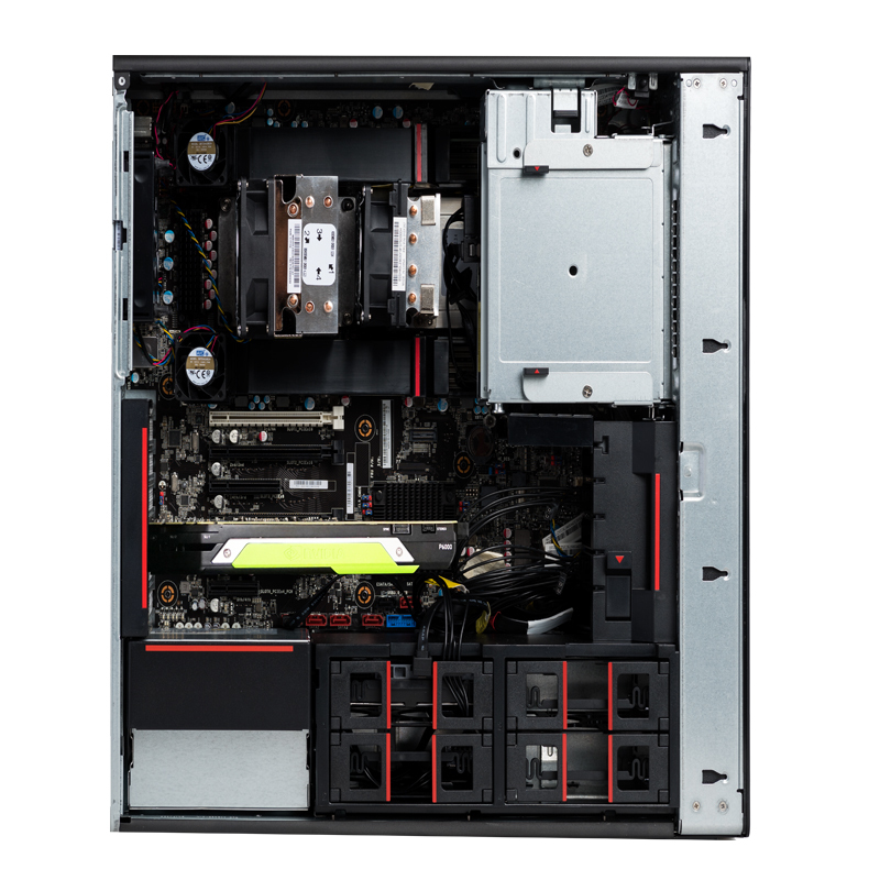 联想(lenovo)P720商用工作站(Sliver 4110*2 64G 1T P400 RAMBO 黑色)