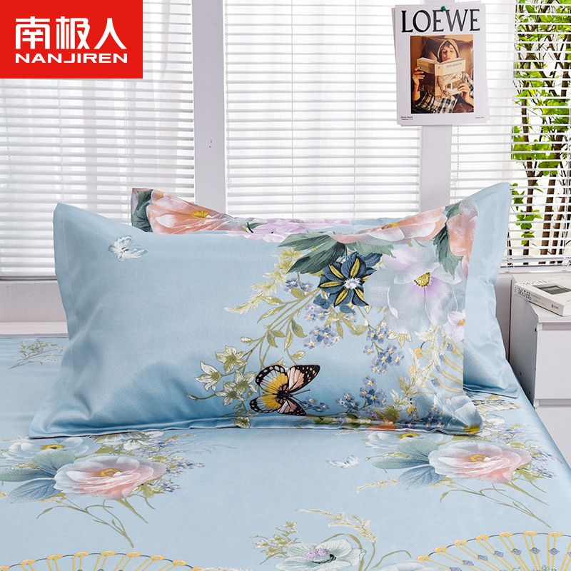 冰丝凉席枕头枕套一对装48x74cm夏季可机洗水洗枕席一只装高清大图