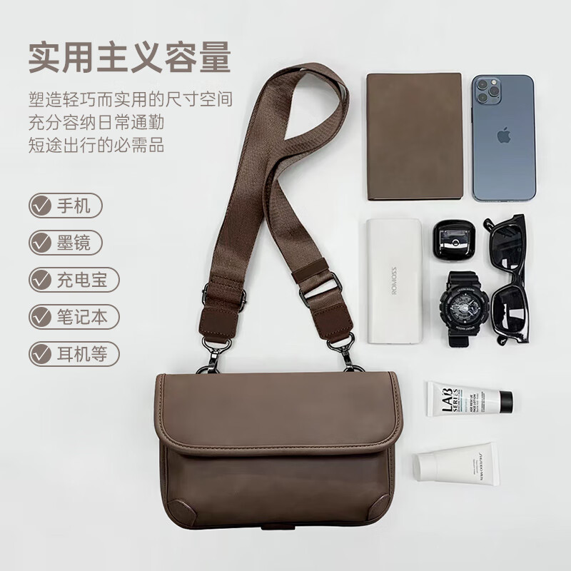 维多利亚旅行者时尚休闲单肩包斜挎差包随手包501咖啡色高清大图