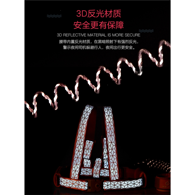 儿童防走失带智扣牵引绳宝宝母子两用防丢失背带背包防丢走丢溜娃_背带两用款-钥匙锁-立体反光蓝-2.5米