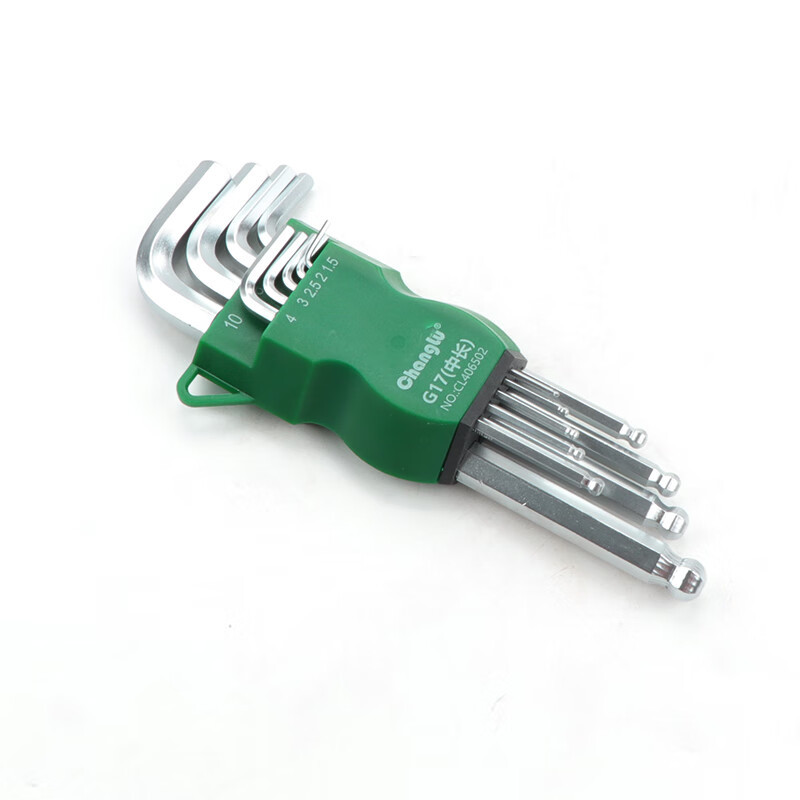 长鹿 G17款9PCS雾面球形内六角扳手(中长) 406502