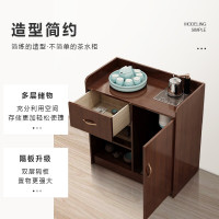 绵冠MIANGUAN办公室茶水柜可放水桶简约家用客厅酒店实木储物桶装饮水餐边柜二门