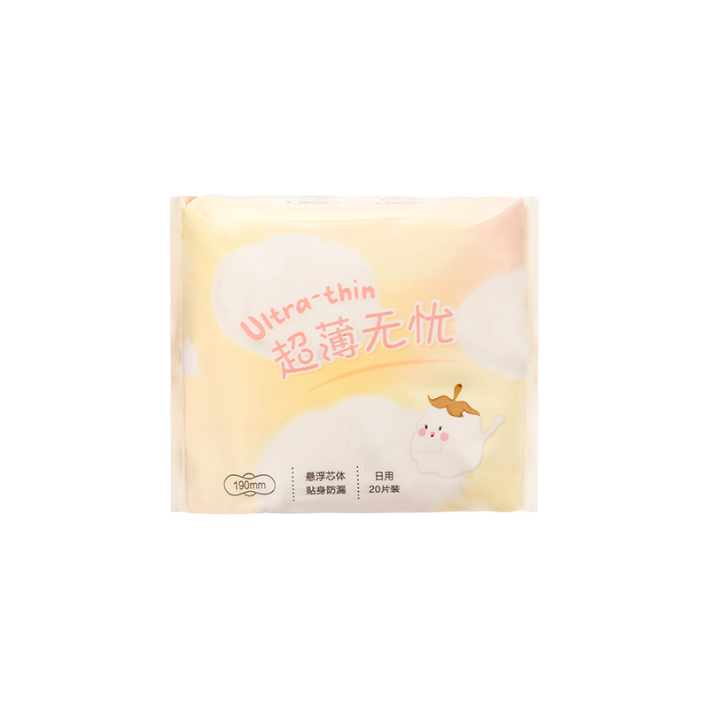名创优品 (miniso) 防侧漏超薄无忧卫生巾190mm(12片装)