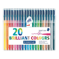 德国施德楼(STAEDTLER)334三办公书写签字笔角杆中性笔 彩色针管笔勾线笔